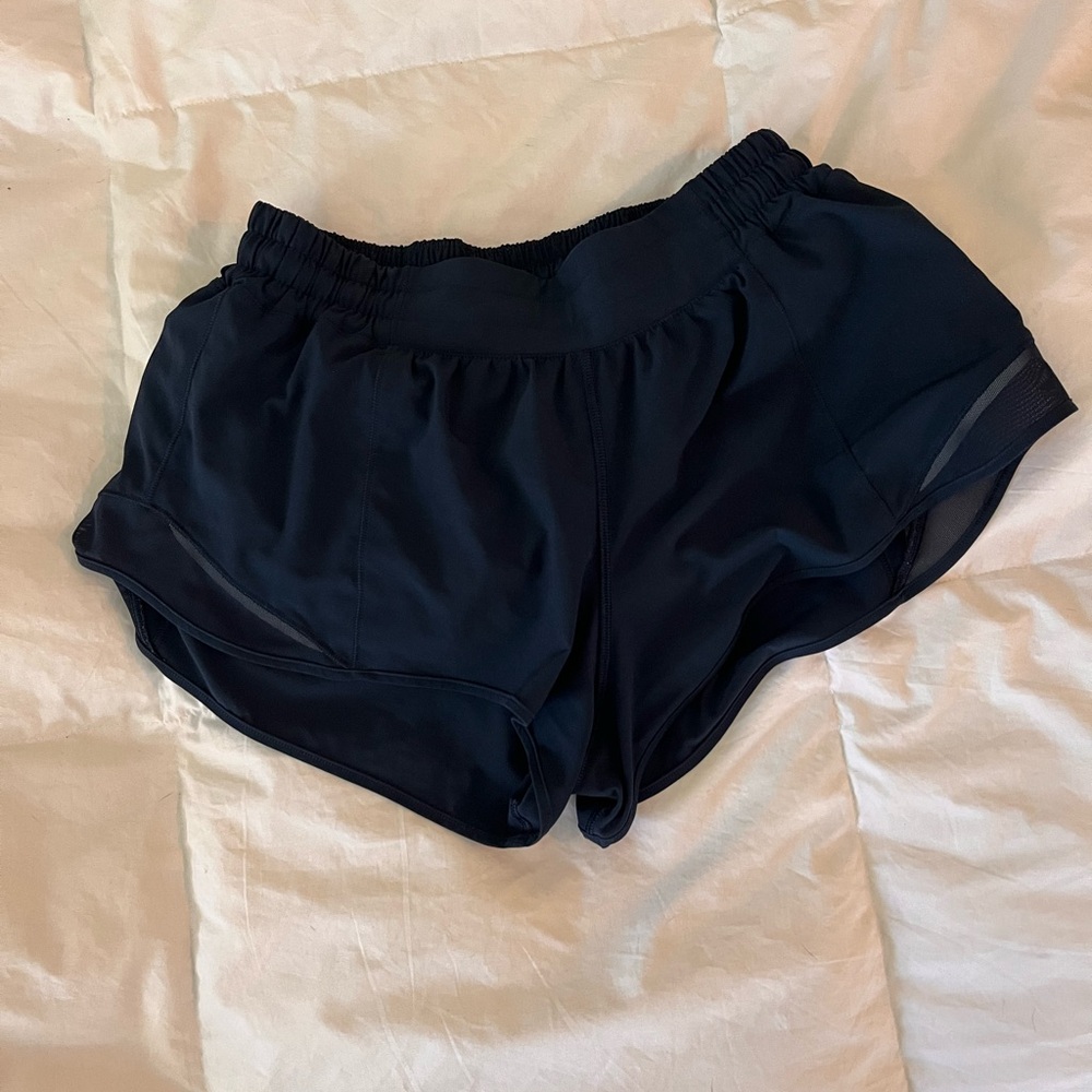 Lululemon navy hotty hot shorts 2.5” inseam